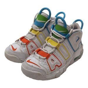 Nike Kids Sneakers - White with Orange, Yellow, Blue, Green Accents
